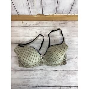 Victoria's Secret Women Bra Size 34DD Gray Black Star Print Demi Buste Double